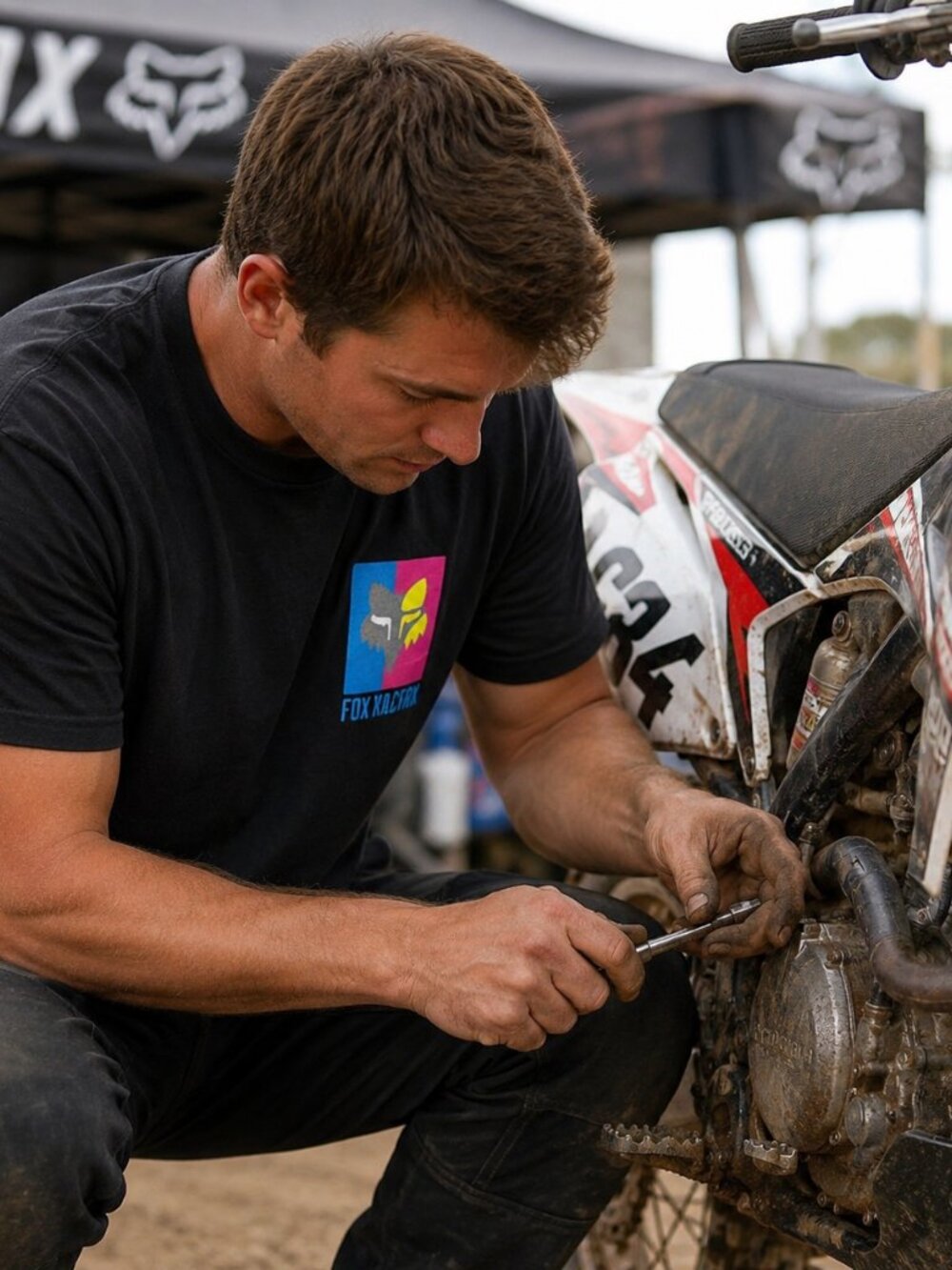 FOX RACING MENS TEE (Large) - Picture 1 of 4